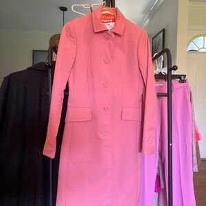 Pink trench coat